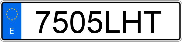Numer rejestracyjny 7505LHT posiada PEUGEOT RIFTER