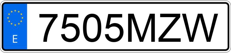 Numer rejestracyjny 7505MZW posiada MERCEDES EQA (243)