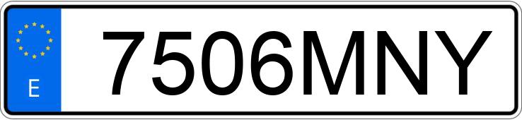 Numer rejestracyjny 7506MNY posiada SWM G01