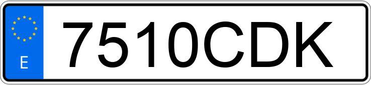 Numer rejestracyjny 7510CDK posiada PEUGEOT 307