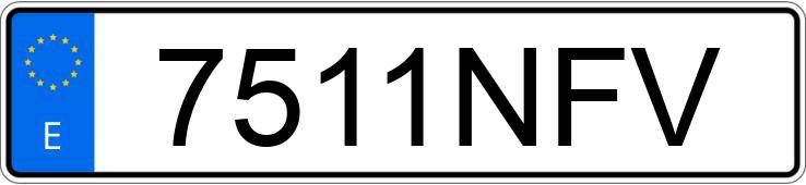 Numer rejestracyjny 7511NFV posiada PORSCHE 911