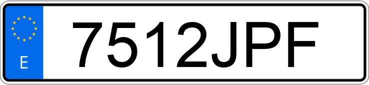 Numer rejestracyjny 7512JPF posiada RENAULT KANGOO