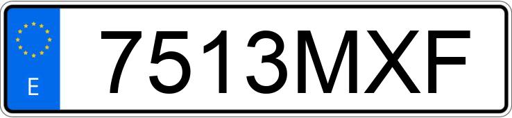 Numer rejestracyjny 7513MXF posiada HUATIAN HT 125T