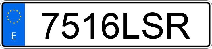 Numer rejestracyjny 7516LSR posiada VOLKSWAGEN TRANSPORTER