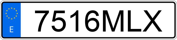 Numer rejestracyjny 7516MLX posiada RENAULT TRAFIC