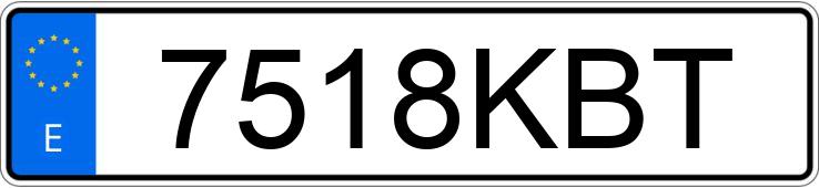 Numer rejestracyjny 7518KBT posiada AUDI Q5