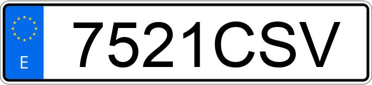 Numer rejestracyjny 7521CSV posiada VOLKSWAGEN TRANSPORTER