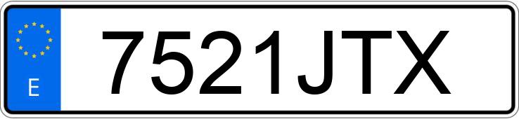 Numer rejestracyjny 7521JTX posiada FORD CUSTOM