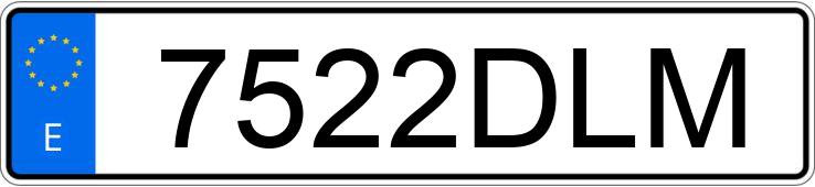 Numer rejestracyjny 7522DLM posiada VOLKSWAGEN GOLF