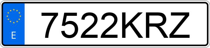 Numer rejestracyjny 7522KRZ posiada SEAT IBIZA