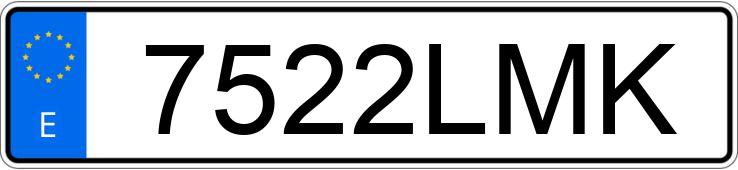 Numer rejestracyjny 7522LMK posiada VELOCIFERO MAD Numer rejestracyjny 7522LMK posiada VELOCIFERO MAD