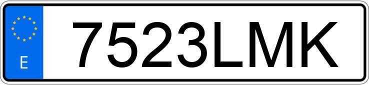 Numer rejestracyjny 7523LMK posiada VELOCIFERO MAD Numer rejestracyjny 7523LMK posiada VELOCIFERO MAD