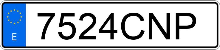 Numer rejestracyjny 7524CNP posiada VOLKSWAGEN GOLF