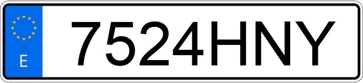 Numer rejestracyjny 7524HNY posiada TOYOTA RAV4