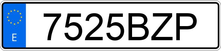 Numer rejestracyjny 7525BZP posiada VOLKSWAGEN GOLF