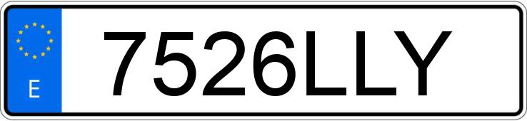 Numer rejestracyjny 7526LLY posiada VOLKSWAGEN GOLF