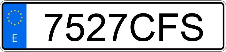 Registreringsnummeret 7527CFS har SEAT IBIZA