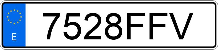 Numer rejestracyjny 7528FFV posiada CITROEN XSARA