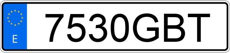 Numer rejestracyjny 7530GBT posiada AUDI A3
