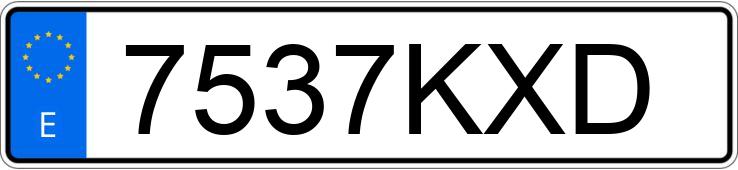 Numer rejestracyjny 7537KXD posiada VOLKSWAGEN TOURAN Numer rejestracyjny 7537KXD posiada VOLKSWAGEN TOURAN