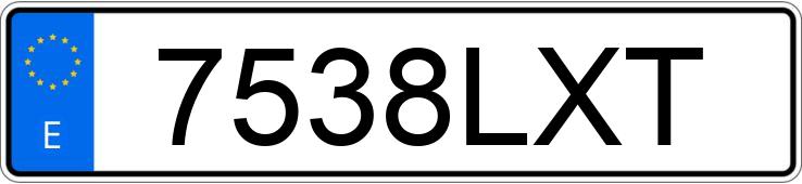 Numer rejestracyjny 7538LXT posiada TOYOTA YARIS