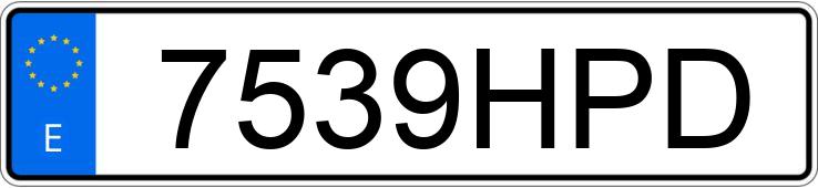 Numer rejestracyjny 7539HPD posiada HARLEY DAVIDSON TOURING