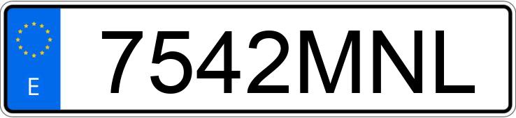 Numer rejestracyjny 7542MNL posiada AUDI A3 SPORTBACK