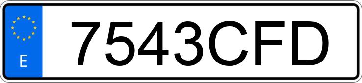 Numer rejestracyjny 7543CFD posiada AUDI TT