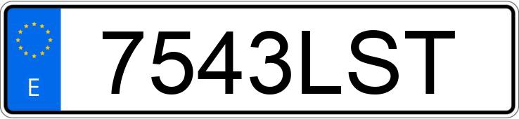 Numer rejestracyjny 7543LST posiada PEUGEOT PARTNER