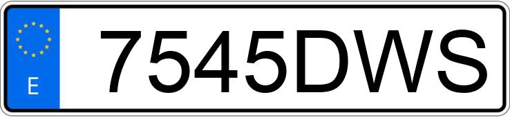 Numer rejestracyjny 7545DWS posiada AUDI A3