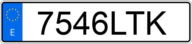 Numer rejestracyjny 7546LTK posiada PEUGEOT EXPERT