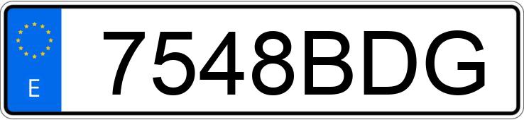 Numer rejestracyjny 7548BDG posiada VOLKSWAGEN GOLF