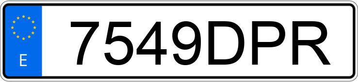 Numer rejestracyjny 7549DPR posiada VOLKSWAGEN GOLF