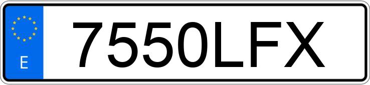 Numer rejestracyjny 7550LFX posiada OPEL CORSA