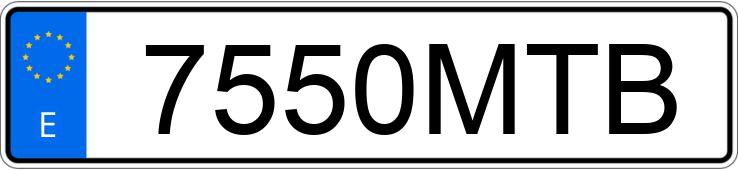 Numer rejestracyjny 7550MTB posiada AUDI A3 SPORTBACK