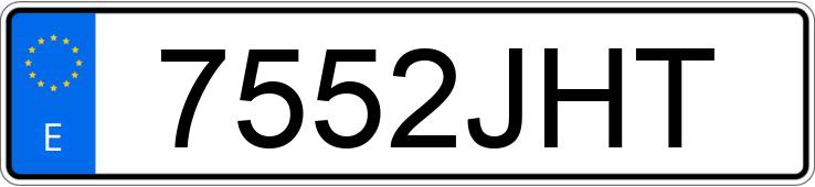 Numer rejestracyjny 7552JHT posiada VOLKSWAGEN GOLF