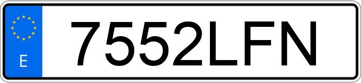 Numer rejestracyjny 7552LFN posiada BMW F 850