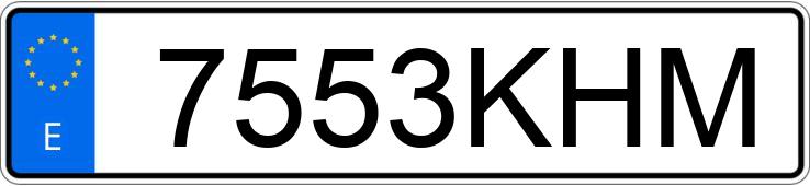O número de registro 7553KHM tem MERCEDES E (213)