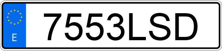 Numer rejestracyjny 7553LSD posiada AUDI A4
