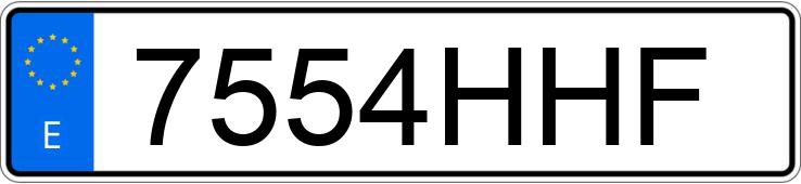 Numer rejestracyjny 7554HHF posiada VOLKSWAGEN POLO