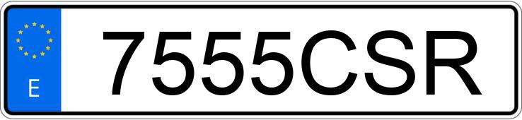 Numer rejestracyjny 7555CSR posiada CITROEN XSARA