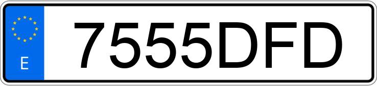 Numer rejestracyjny 7555DFD posiada PEUGEOT 307