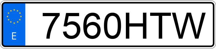 Numer rejestracyjny 7560HTW posiada MERCEDES C (204)