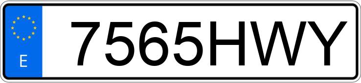 Numer rejestracyjny 7565HWY posiada VOLKSWAGEN GOLF