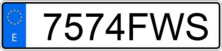 Numer rejestracyjny 7574FWS posiada PEUGEOT 207