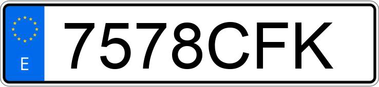 Numer rejestracyjny 7578CFK posiada FORD FIESTA