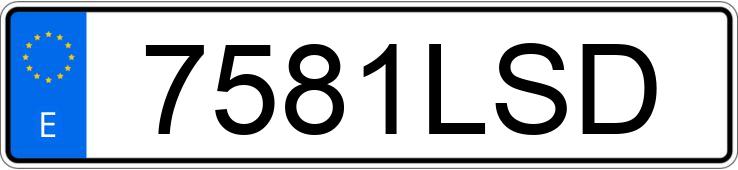 Le numéro d’enregistrement 7581LSD a HYUNDAI KONA