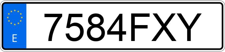 Numer rejestracyjny 7584FXY posiada BMW SERIE 3