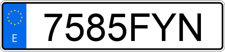 Numer rejestracyjny 7585FYN posiada SKODA FABIA