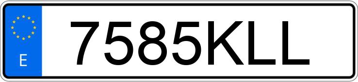 Die Registrierungsnummer 7585KLL hat VOLKSWAGEN GOLF